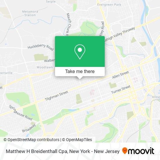 Matthew H Breidenthall Cpa map