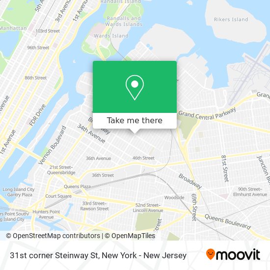 Mapa de 31st corner Steinway St