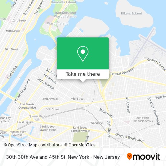 30th 30th Ave and 45th St map