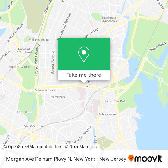 Mapa de Morgan Ave Pelham Pkwy N