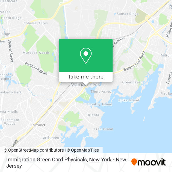 Mapa de Immigration Green Card Physicals