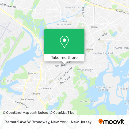 Barnard Ave W Broadway map