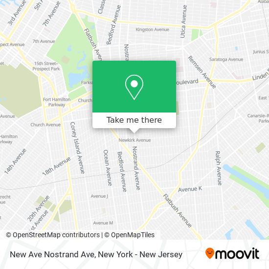 Mapa de New Ave Nostrand Ave