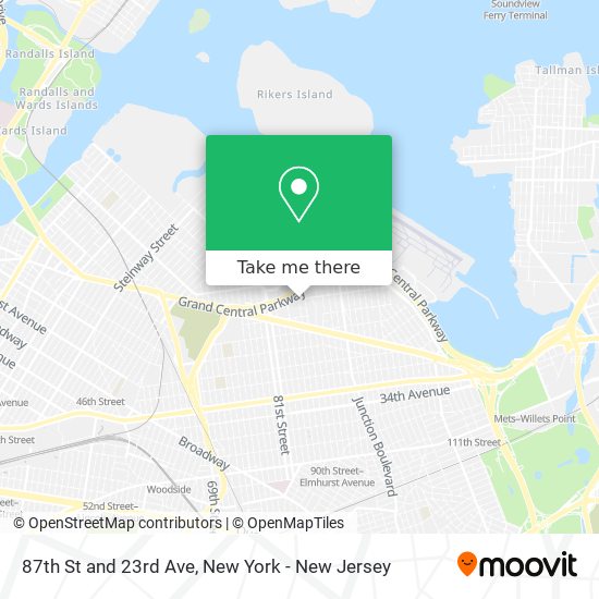 87th St and 23rd Ave map