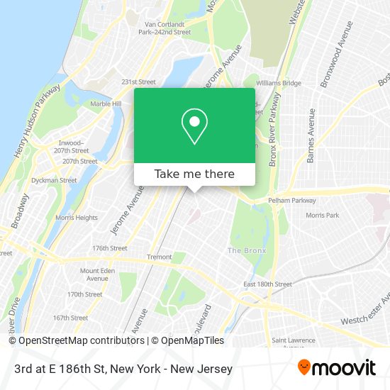 Mapa de 3rd at E 186th St