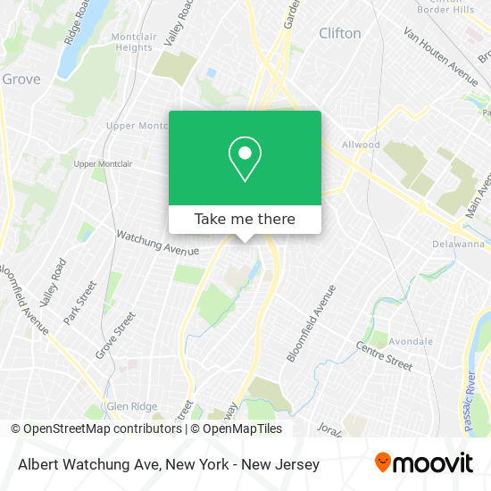 Mapa de Albert Watchung Ave