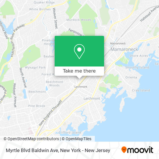 Mapa de Myrtle Blvd Baldwin Ave