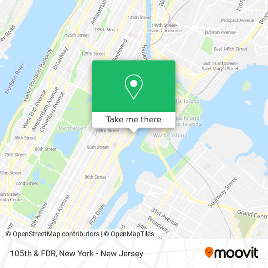 105th & FDR map