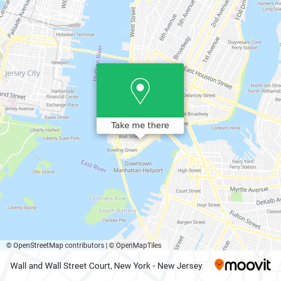 Wall and Wall Street Court map
