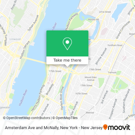 Mapa de Amsterdam Ave and McNally