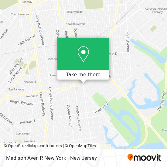 Madison Aven P map