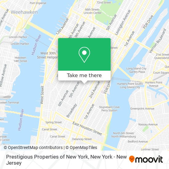Prestigious Properties of New York map