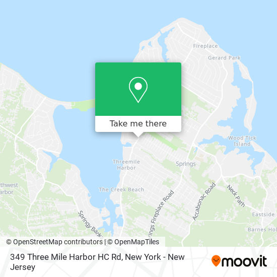 Mapa de 349 Three Mile Harbor HC Rd