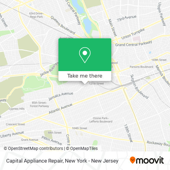 Mapa de Capital Appliance Repair