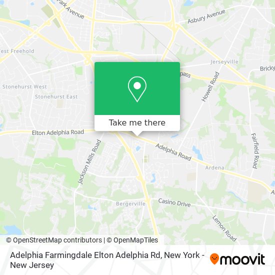 Mapa de Adelphia Farmingdale Elton Adelphia Rd