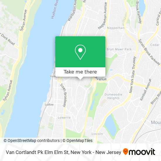 Van Cortlandt Pk Elm Elm St map