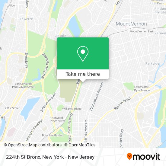 224th St Bronx map