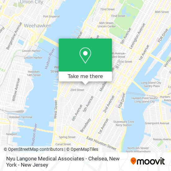 Nyu Langone Medical Associates - Chelsea map