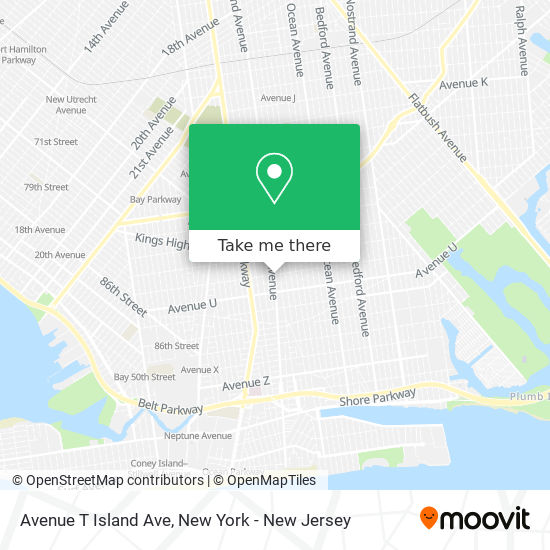 Mapa de Avenue T Island Ave