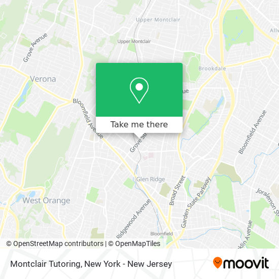 Montclair Tutoring map