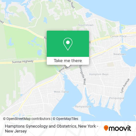 Hamptons Gynecology and Obstetrics map