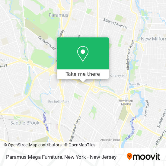 Mapa de Paramus Mega Furniture