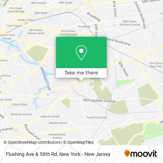 Flushing Ave & 58th Rd map