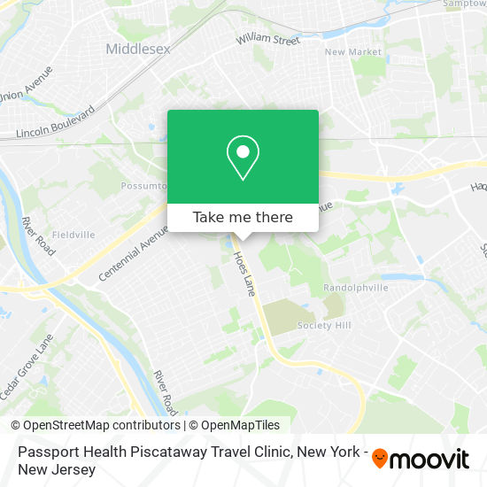 Mapa de Passport Health Piscataway Travel Clinic