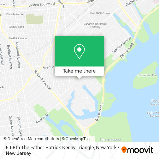 E 68th The Father Patrick Kenny Triangle map