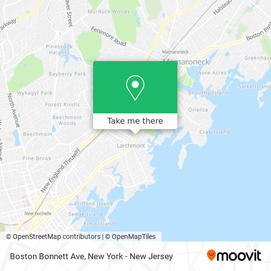 Mapa de Boston Bonnett Ave