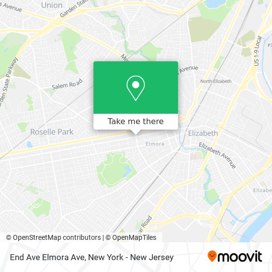 Mapa de End Ave Elmora Ave
