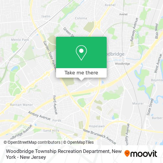 Woodbridge Township Recreation Department map