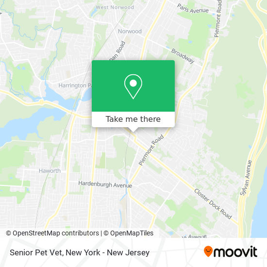 Senior Pet Vet map