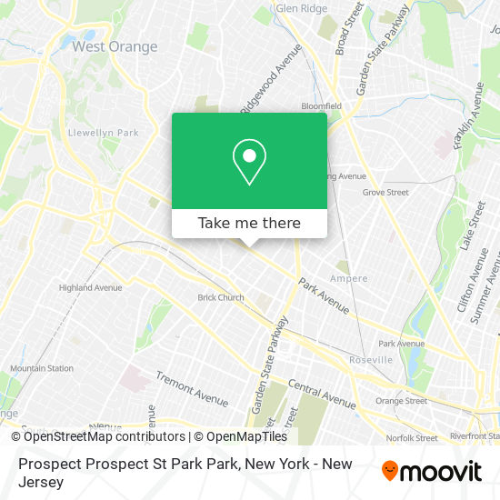 Prospect Prospect St Park Park map
