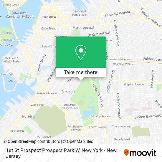 Mapa de 1st St Prospect Prospect Park W