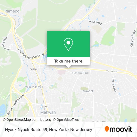 Mapa de Nyack Nyack Route 59