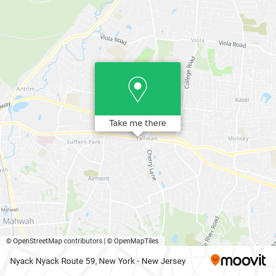 Mapa de Nyack Nyack Route 59