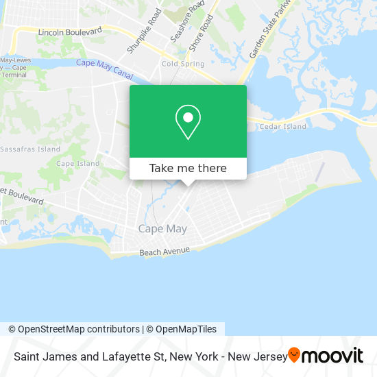 Saint James and Lafayette St map