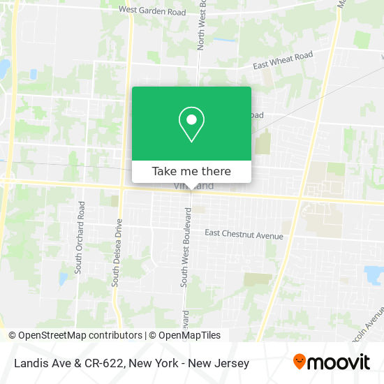 Landis Ave & CR-622 map