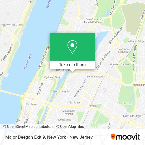 Major Deegan Exit 9 map