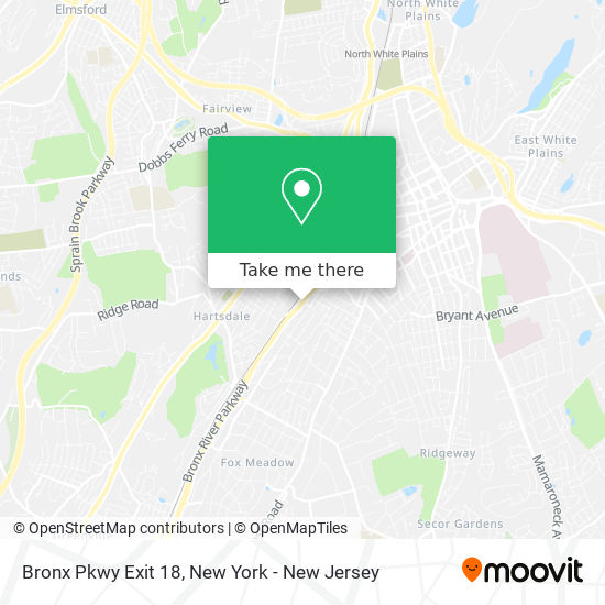 Mapa de Bronx Pkwy Exit 18