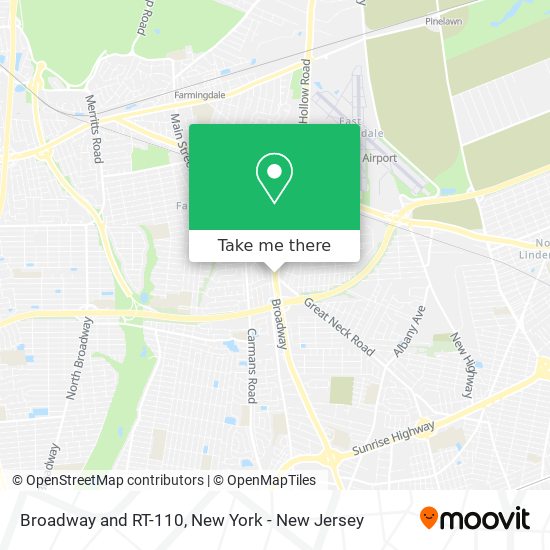 Mapa de Broadway and RT-110