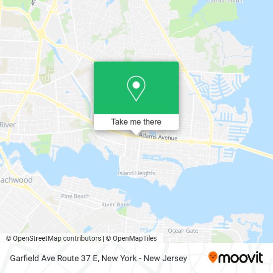 Garfield Ave Route 37 E map