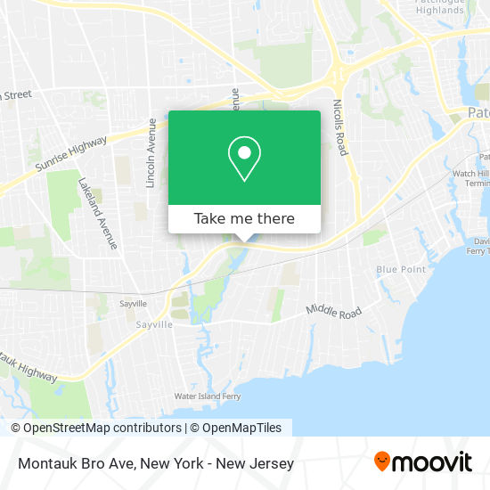 Montauk Bro Ave map