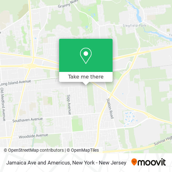 Jamaica Ave and Americus map