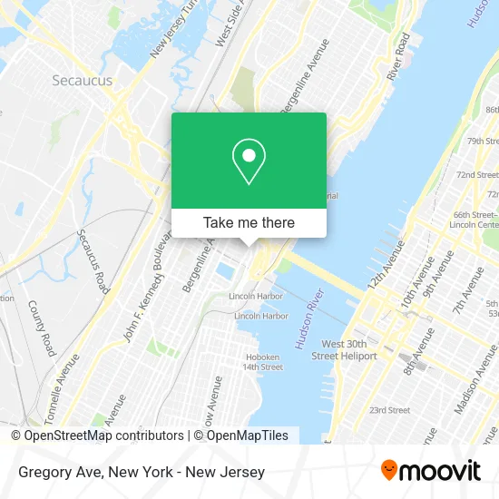 Gregory Ave map