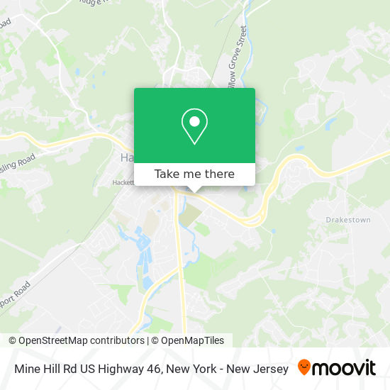 Mine Hill Rd US Highway 46 map