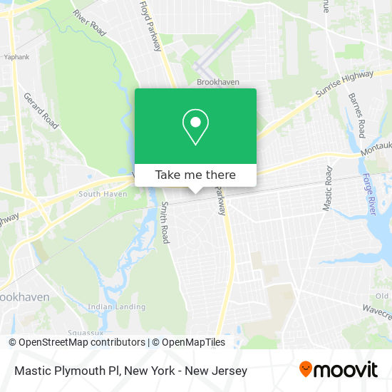 Mastic Plymouth Pl map