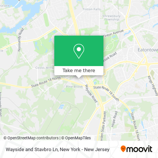 Mapa de Wayside and Stavbro Ln