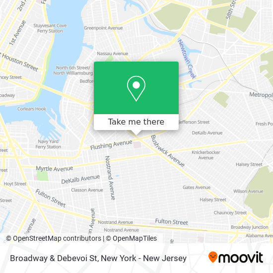 Mapa de Broadway & Debevoi St